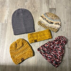 Winter Hat Lot, Columbia North Face CC